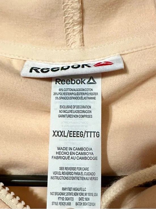 Reebok Women's and Women's Plus Day to Day Zip Up Hoodie, Size XXXL - Picture 7 of 7